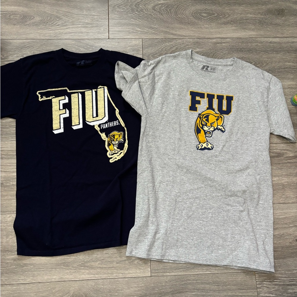 Russell Athletic FIU Short Sleeve Tees - Black and Gray